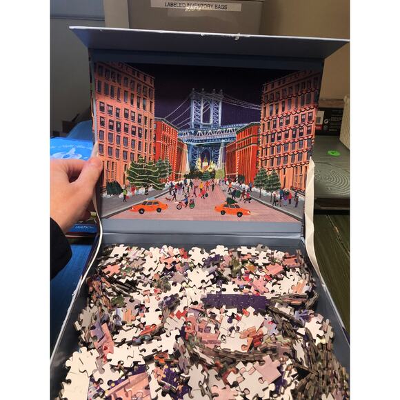 Anthropologie 2024 Holiday in the City NYC 1000 Piece Jigsaw Puzzle - Picture 1 of 6